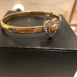 Juicy couture gold heart bangle bracelet
